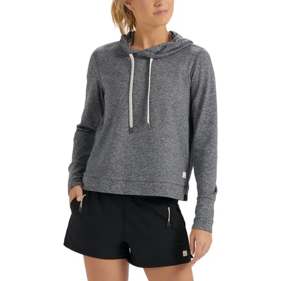 Vuori Halo Essential Charcoal Heather Hoodie - Picture 1 of 8